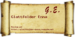 Glattfelder Enna névjegykártya